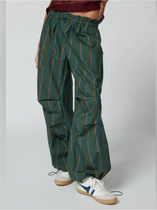 Urban Outfitters Pants - Urban Outfitters Green Striped Wide-Leg Pants